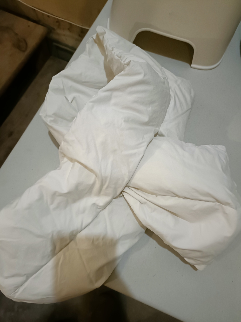 Jil Sander White Plush Down-Feel Pillow
